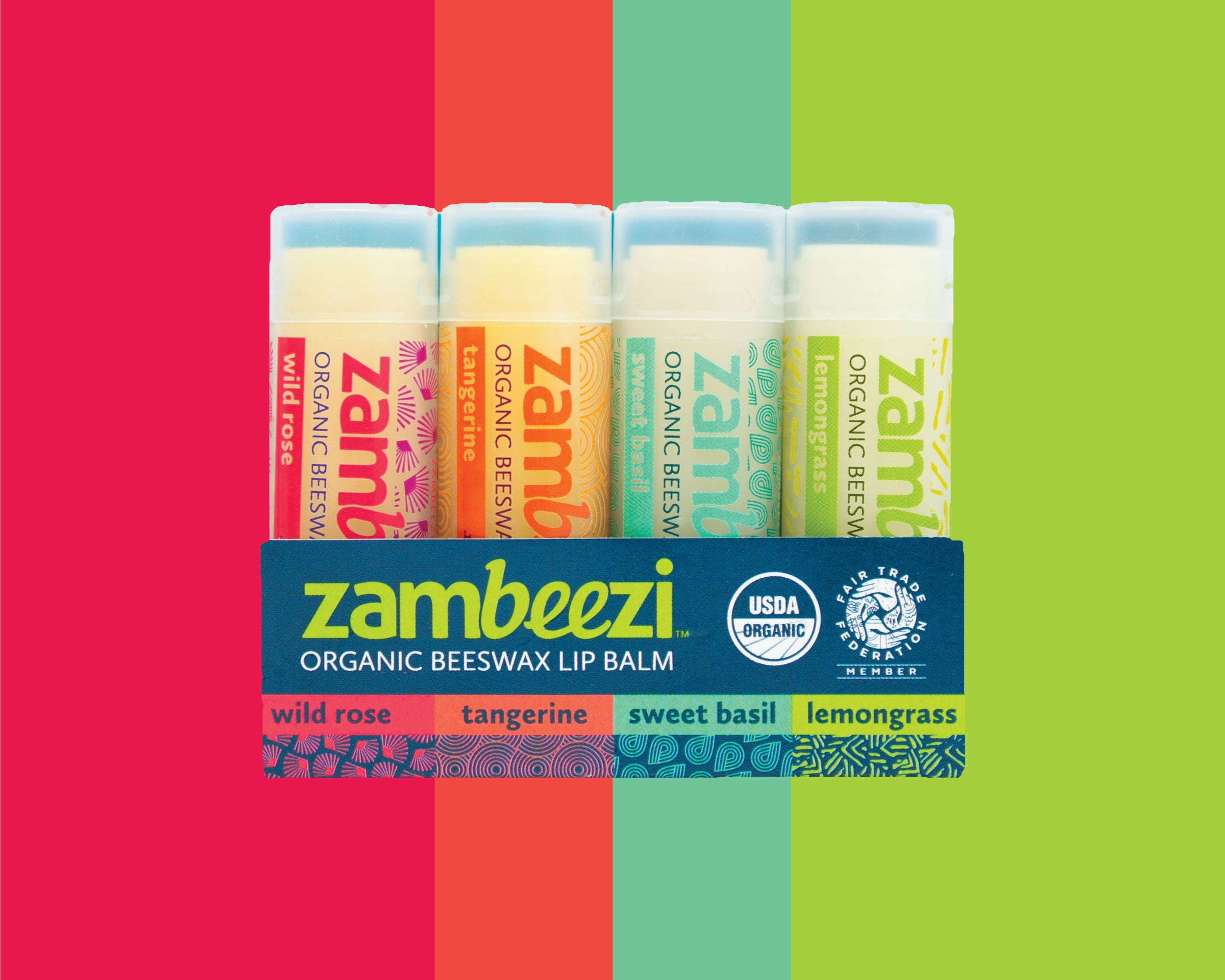 Zambeezi Organic Beeswax Lip Balm Variety Pack of 3 – KANZI®
