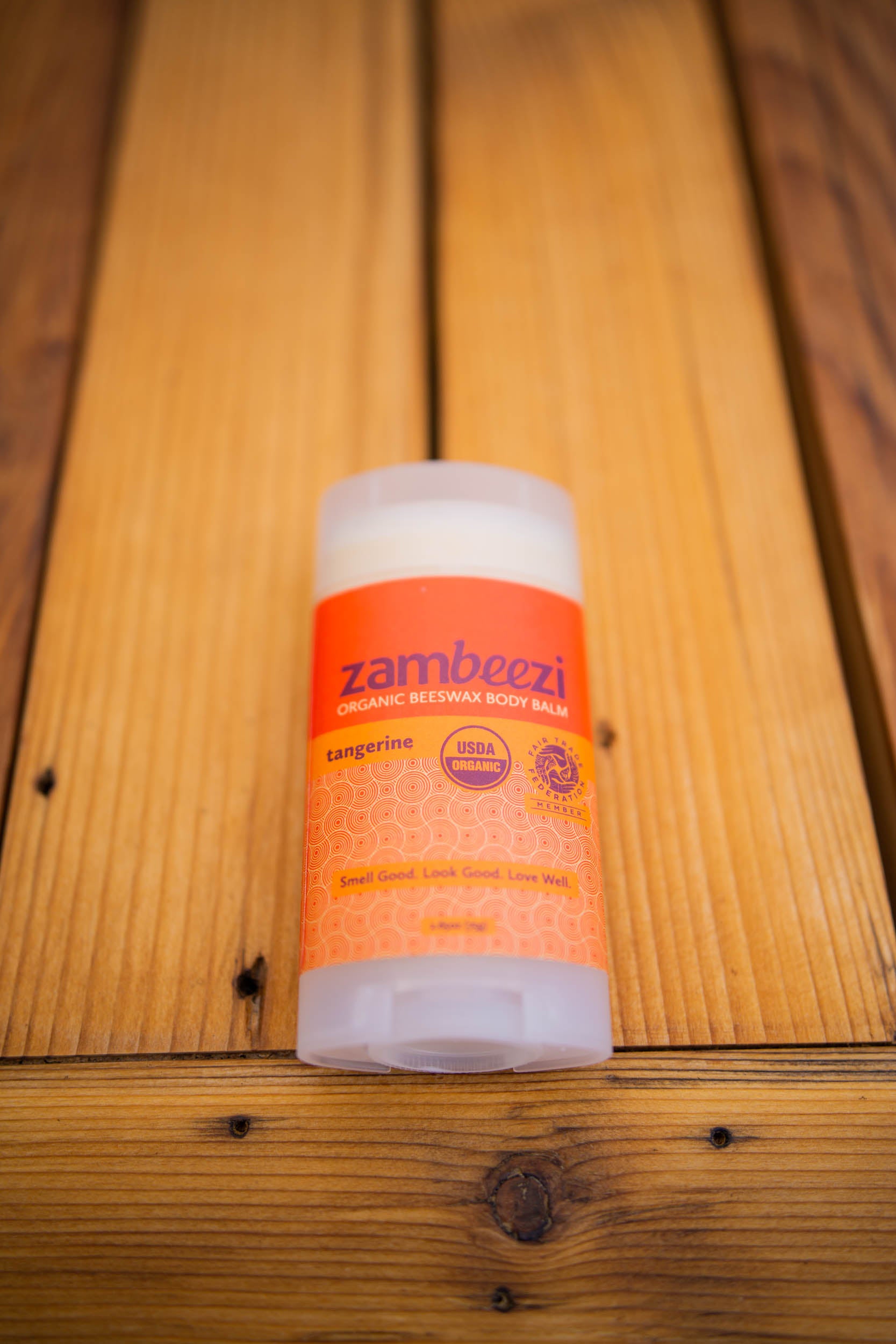 Zambeezi Tangerine Organic Beeswax Lip Balm - 0.15 oz